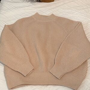 H&M Beige Women's Mockneck Sweater